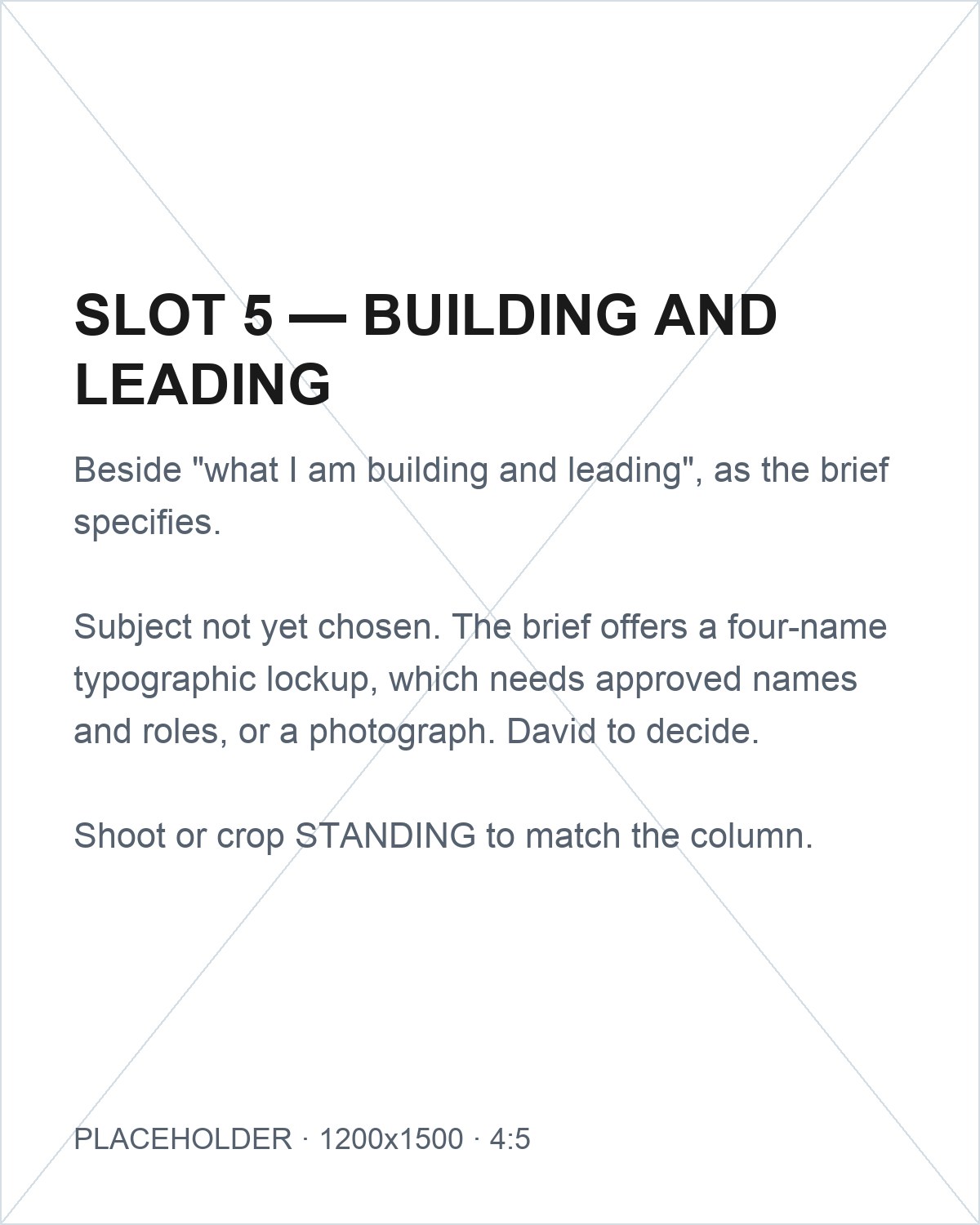 Placeholder for an image beside what I am building and leading