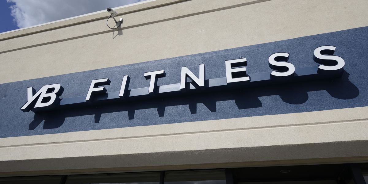 The YB Fitness exterior sign